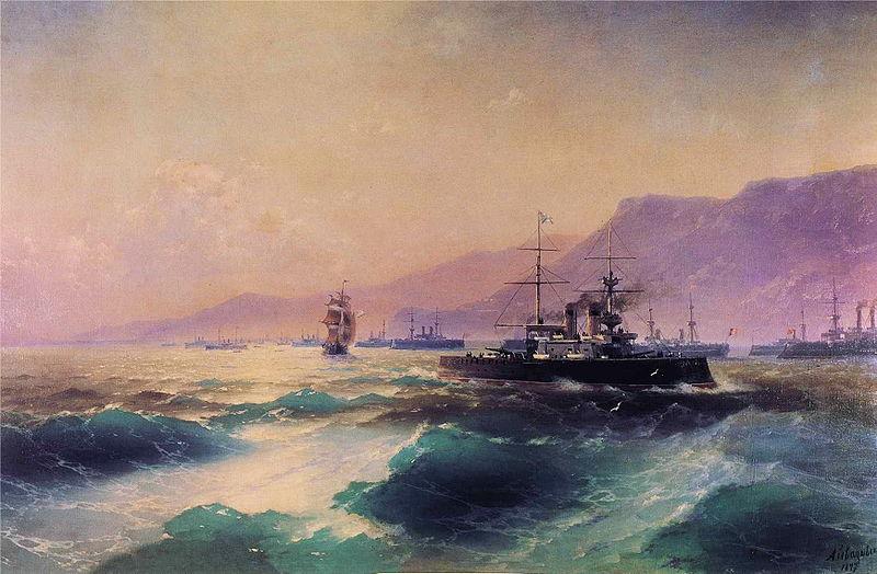 Ivan Aivazovsky Gunboat off Crete oil painting picture